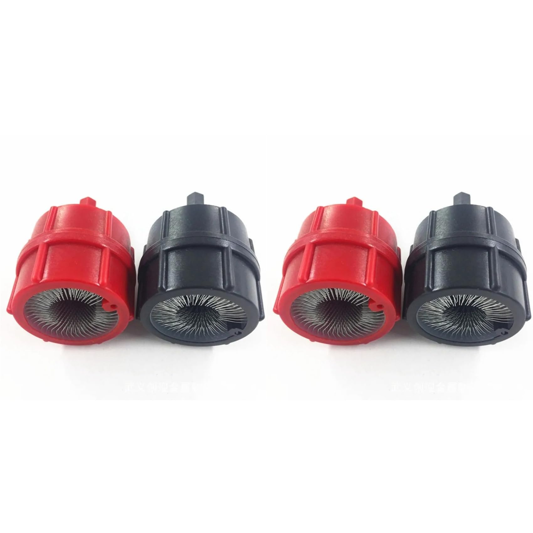 Jnchdghwa Red & Black 4Pcs Plastic Car Battery Terminal Brush Top Post Terminal Cleaning Tool