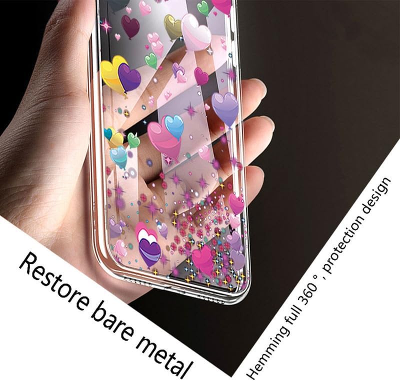 Phone Case for Doogee DK10 (6.67"), 2 Pcs Shockproof Soft TPU Silicone Bumper Shell, [Ultra-Thin] [Anti-Yellowing] Back Cover for Doogee DK10 - Clear + Pink Balloon
