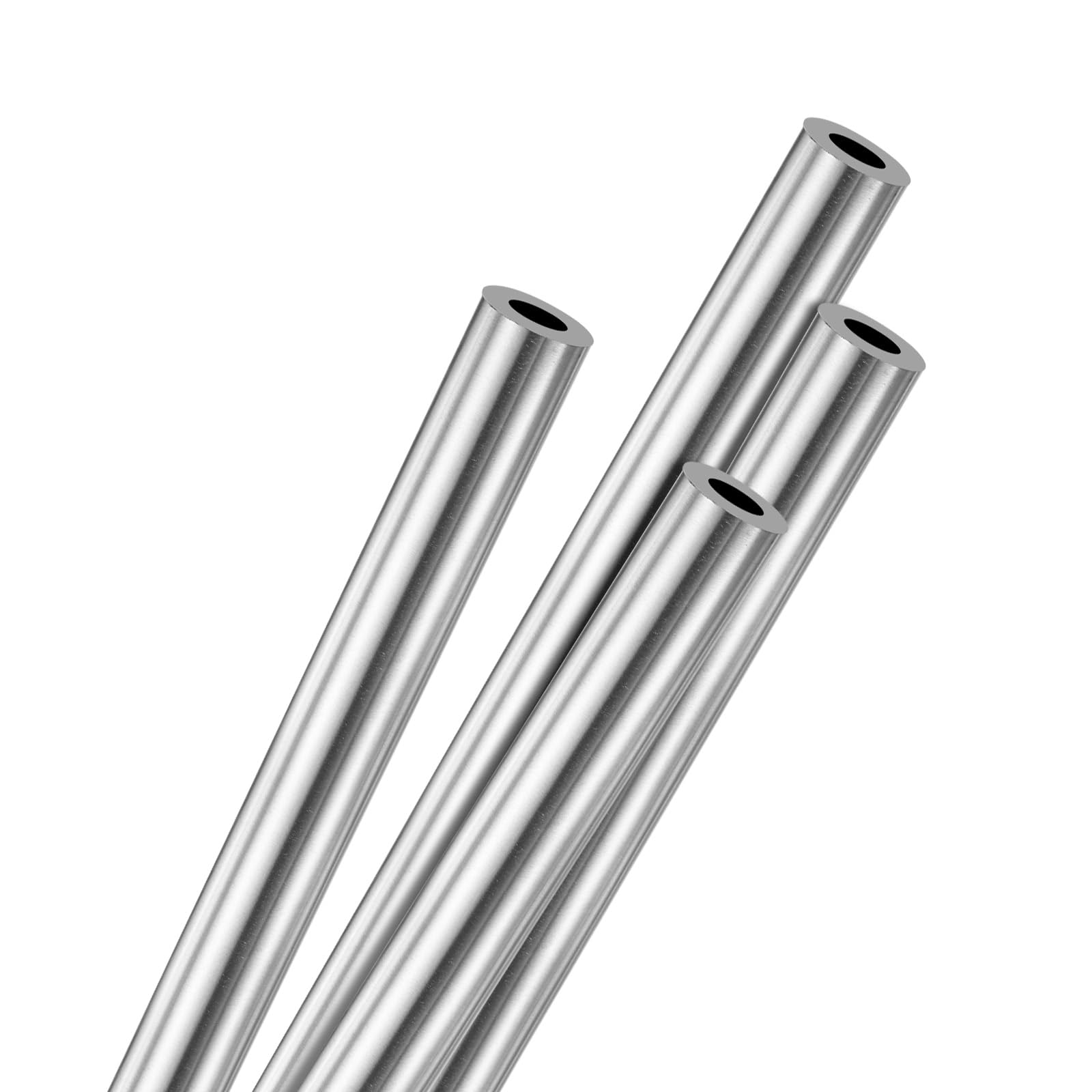 M METERXITY 4-Pack 300mm 304 Stainless Steel Tube, 4mm OD 0.8mm Wall Thickness Seamless Stainless Steel Tubing for Construction/Machining/DIY Crafting