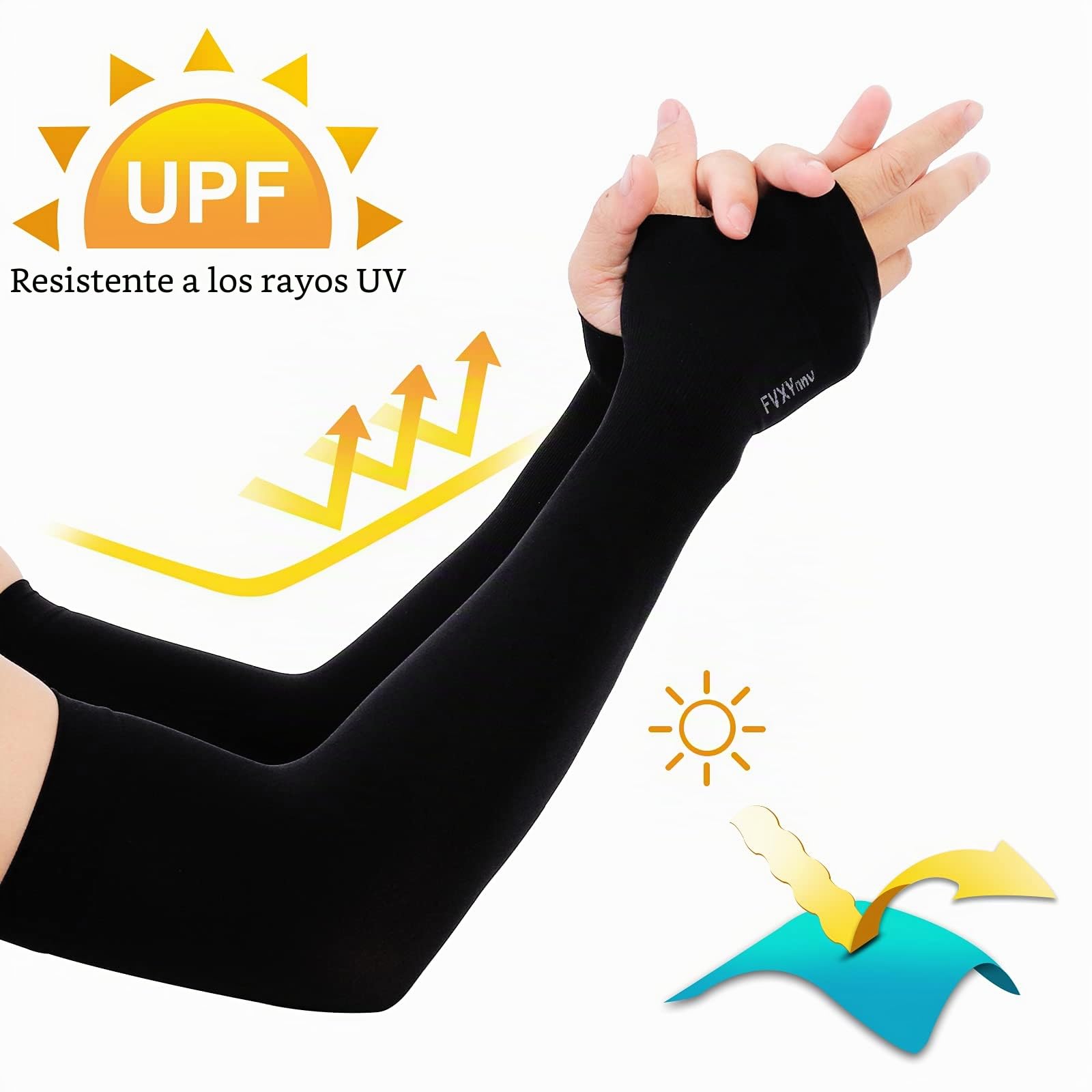 Manguitos Ciclismo Proteccion Solar UV UPF50+ Compresion Arm Sleeves para Hombre Mujer