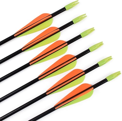 Miniatura 4 de YLS Flechas de tiro con arco de fibra de vidrio negras  Flechas de práctica de 30 pulgadas, perfectas para la práctica de objetivos jóvenes