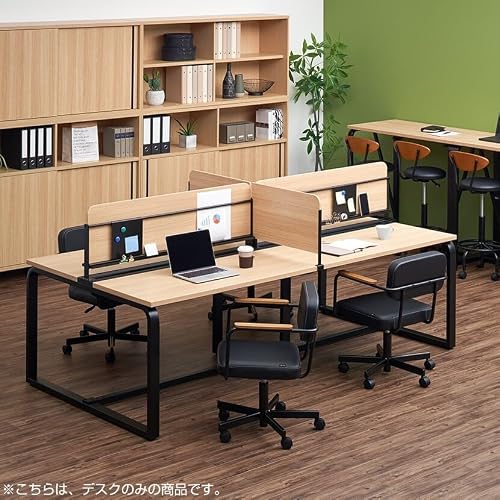 メティオ ミーティングテーブル 4人用 幅2400×奥行1200×高さ720mm 配線ボックス付き 会議用テーブル フリーアドレスデスク オフィス 会議室 HBDK-FL2412(幅3600mm) [4]