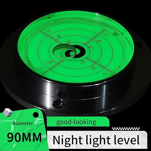 Miniatura 6 de Dispositivo horizontal 90MM del grano de la tira de burbujas del nivel de cardán noctilucente