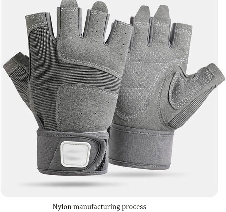 Anti-Slip Fitness Half Finger Nylon Gloves Horizontal Bar Training Breathable Sports