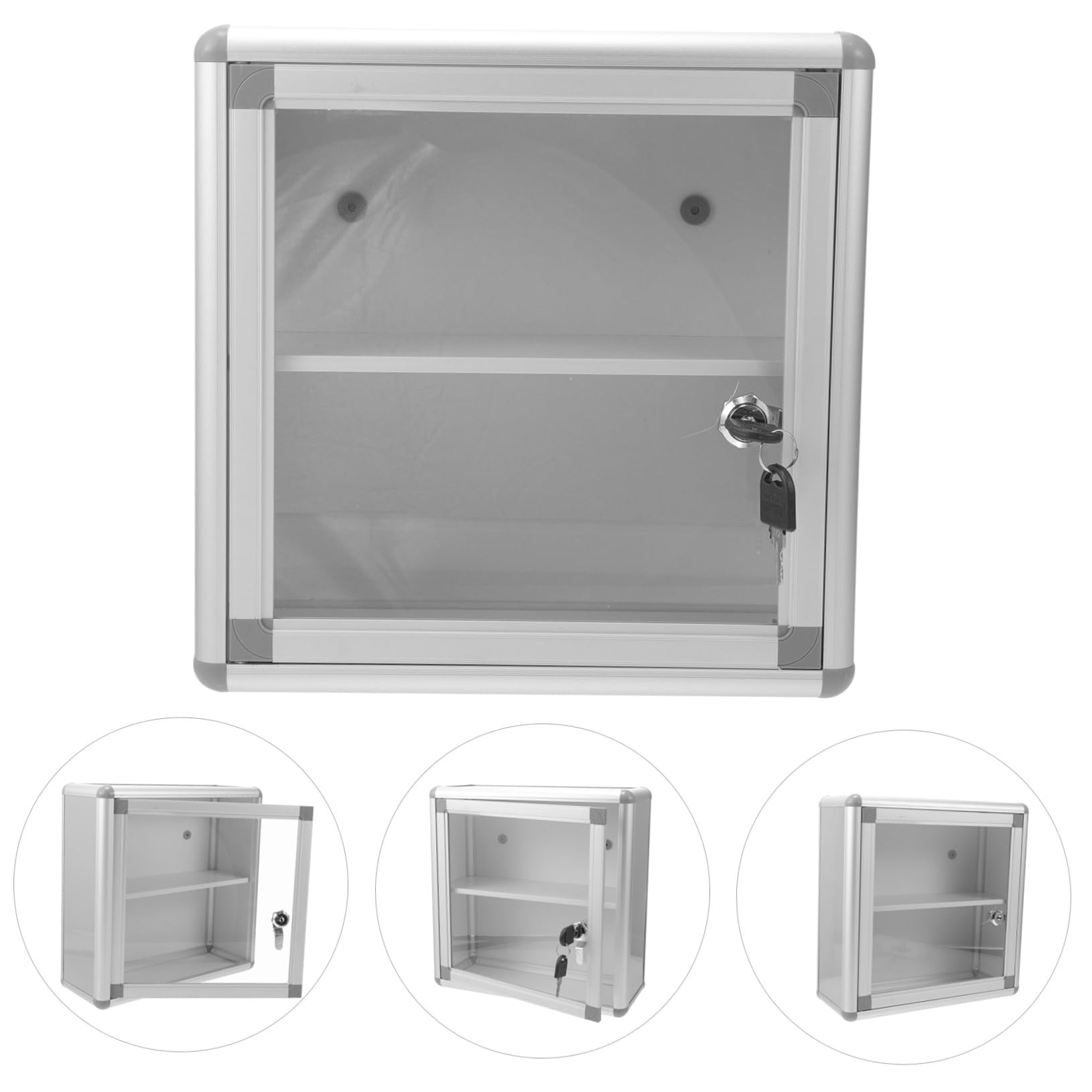 Botiquín de Pared de Aleación de Aluminio Cerradura, Almacenamiento Multifuncional Seguro para Medicamentos y Objetos Personales Hogar Coche