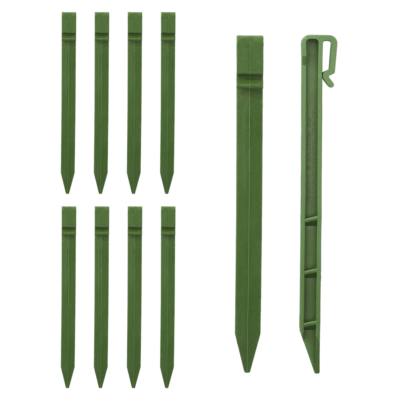 Set Di 50 Picchetti Di Ancora In Plastica Da 24 Cm - Per Tende, Bordature, Giardino, Esterno - Foto 2
