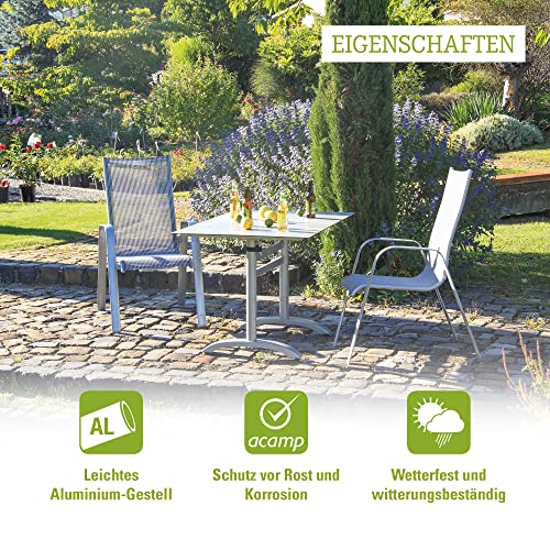 acamp Gartentisch klappbar Acaplan | 120x80 cm Balkon-Tisch wetterfest mit Niveau-Ausgleich & Kippsicherung | Klapptisch… – Bild 4