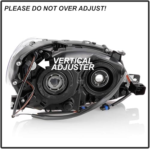 Miniatura 5 de ACANII - Para [modelo halógeno] 2015-2021 Subaru WRX carcasa negra proyector faros faros montaje par izquierdo+derecho