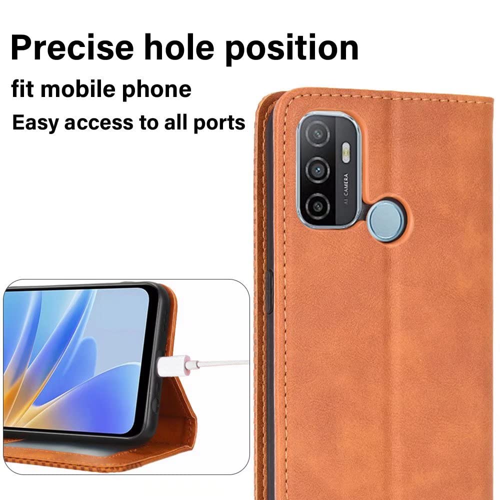 LEMORRY Cover per Oppo A53s / Oppo A53 Custodia in Pelle Morbida Cuoio Portafoglio con Slot per Schede Protettivo Magnetico TPU Silicone Custodia Oppo A53s / Oppo A53, Farfalla Viola