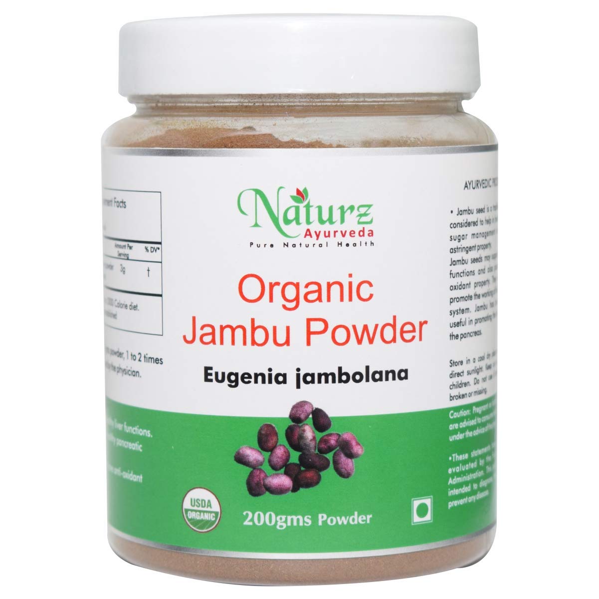 Naturz Ayurveda Organic Jambu beej Powder - 200 gms