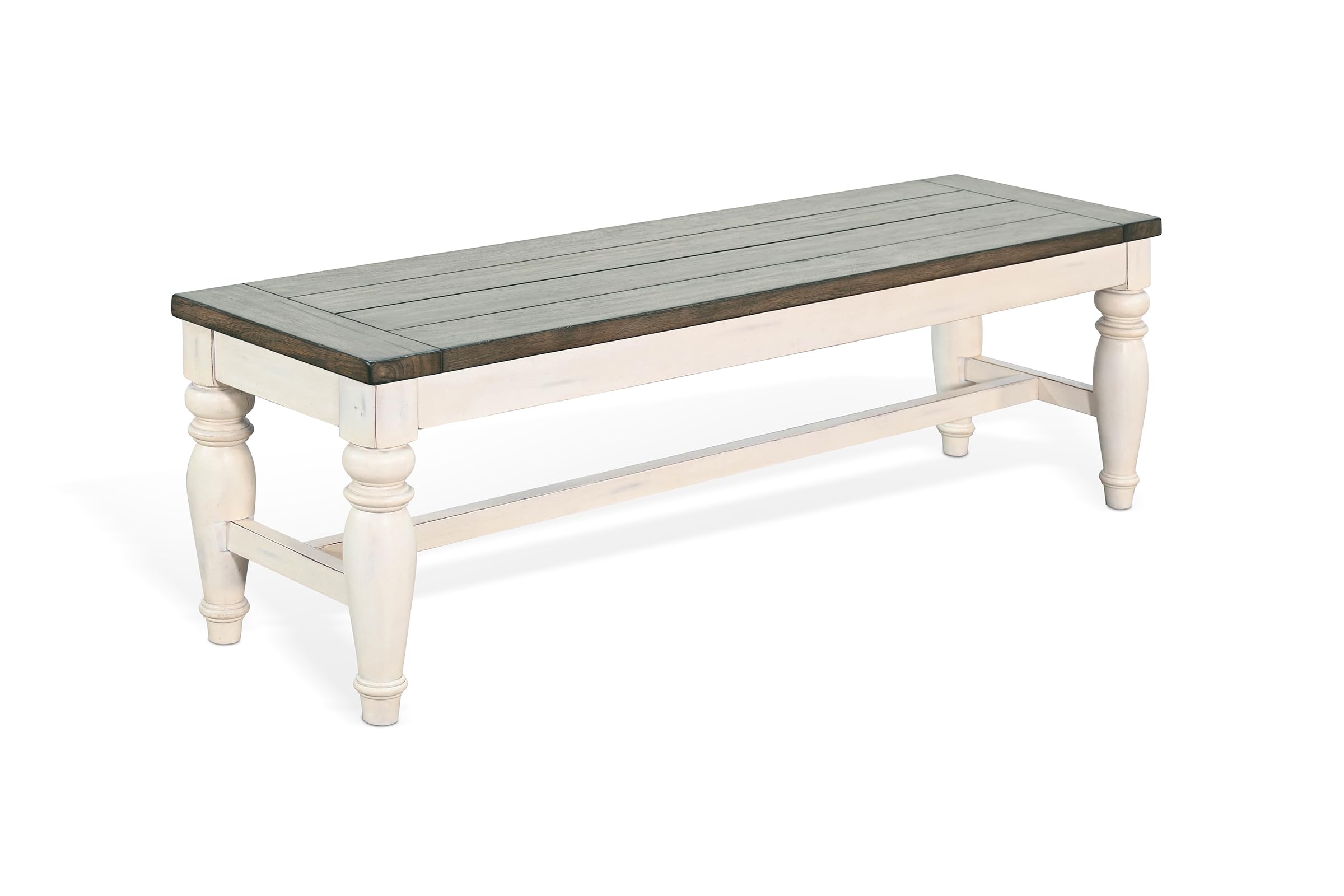Sunny Designs Pasadena Bench with Mindi Veneer Seat