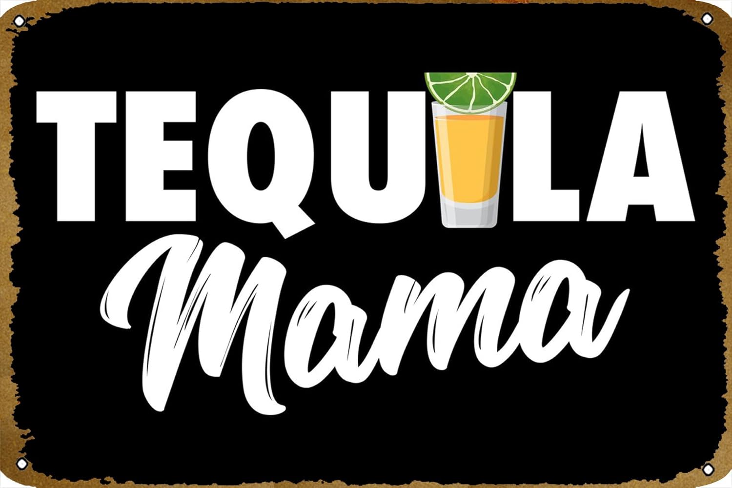 Tequila Mama Tequila Drink Comics Poster Retro Metal Tin