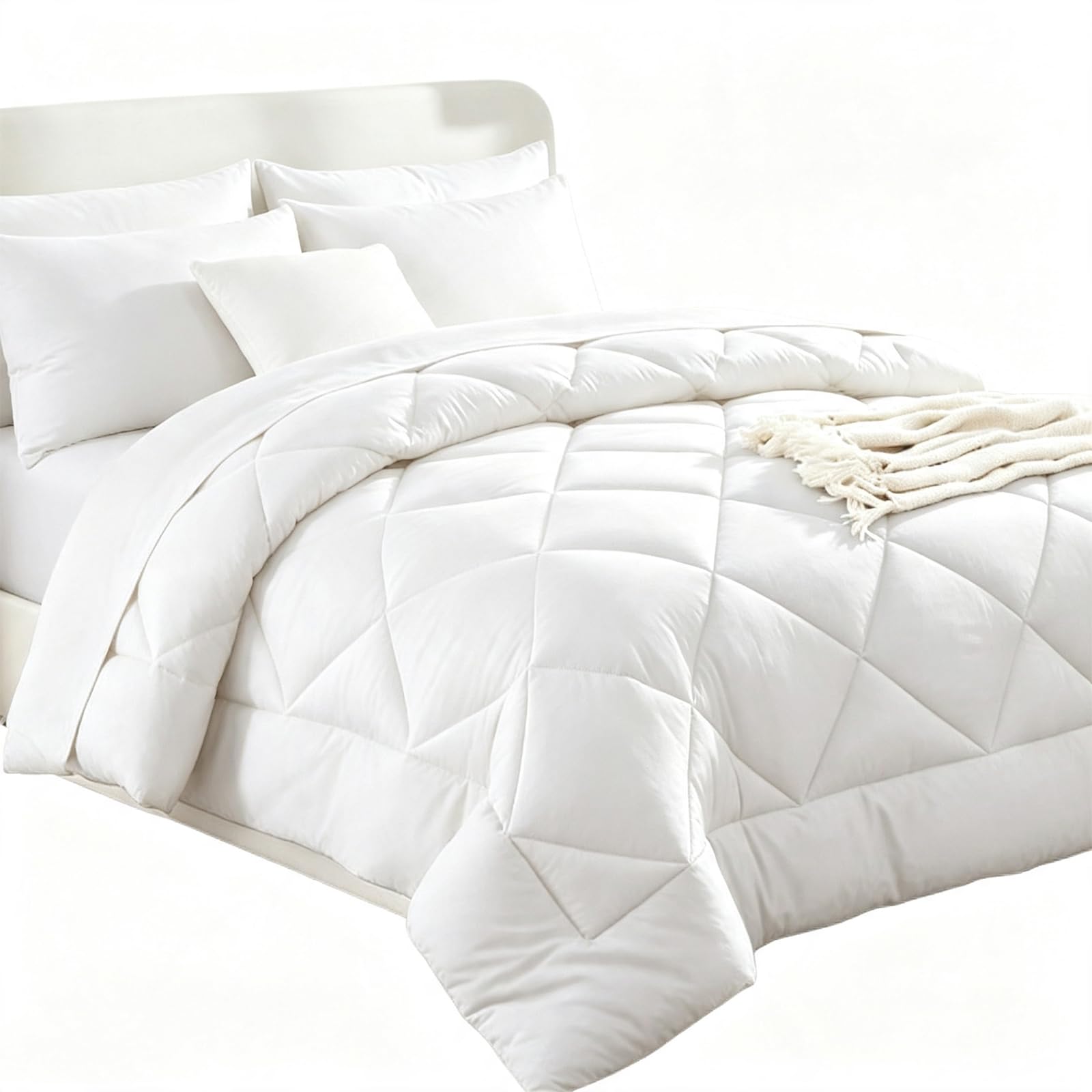 GXHNB Duvet And Cover In One, With 2 Pillowcases (White,135 * 200cm)