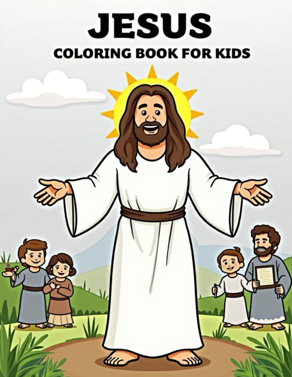 My First Jesus Coloring Book for Kids Ages 3–6: Fun & Easy Bible Coloring Pages for Toddlers and Preschoolers