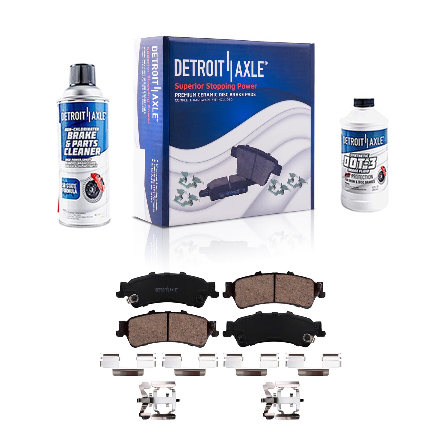 Detroit Axle - Rear Brake Pads for 99-06 Chevy GMC Silverado Sierra 1500