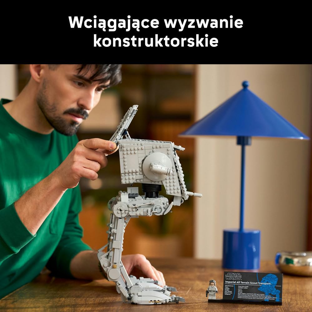 LEGO Star Wars Maszyna krocząca AT-ST 75417 | Pojazd z Gwiezdnych Wojen, kolekcjonerski zestaw klocków dla dorosłych, prezent dla fana Star Wars, seria UCS, 1513 elementów