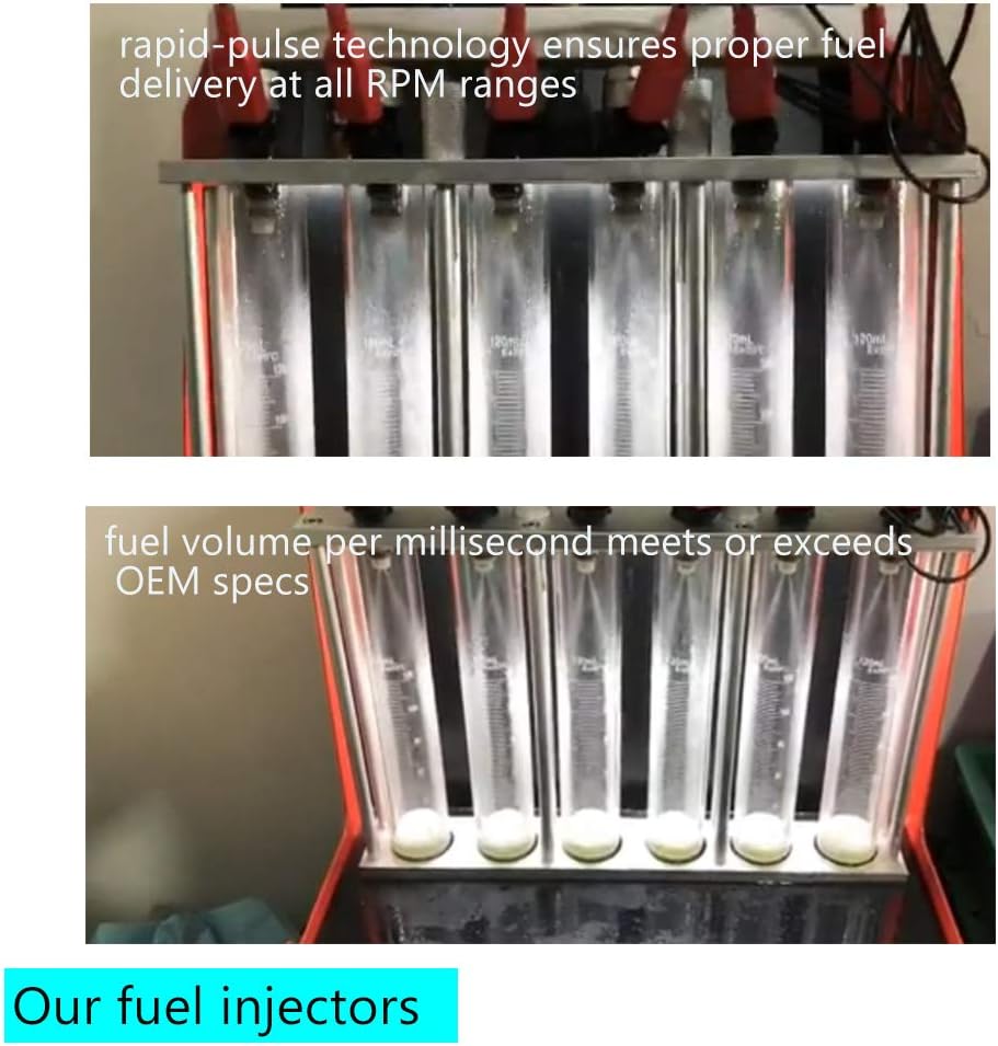 JESBEN FJ485 6pcs Set Fuel Injectors 8 Holes Replacement for Honda Accord 3.0L Odyssey Pilot Ridgeline 3.5L Acura MDX TLX 3.5L TL 3.2L 16450-RCA-A01