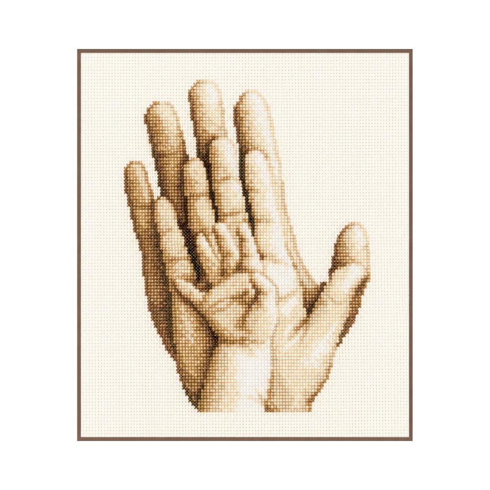 Vervaco Counted Cross Stitch Kit: Hands, Acrylic, NA, 20 x 25cm