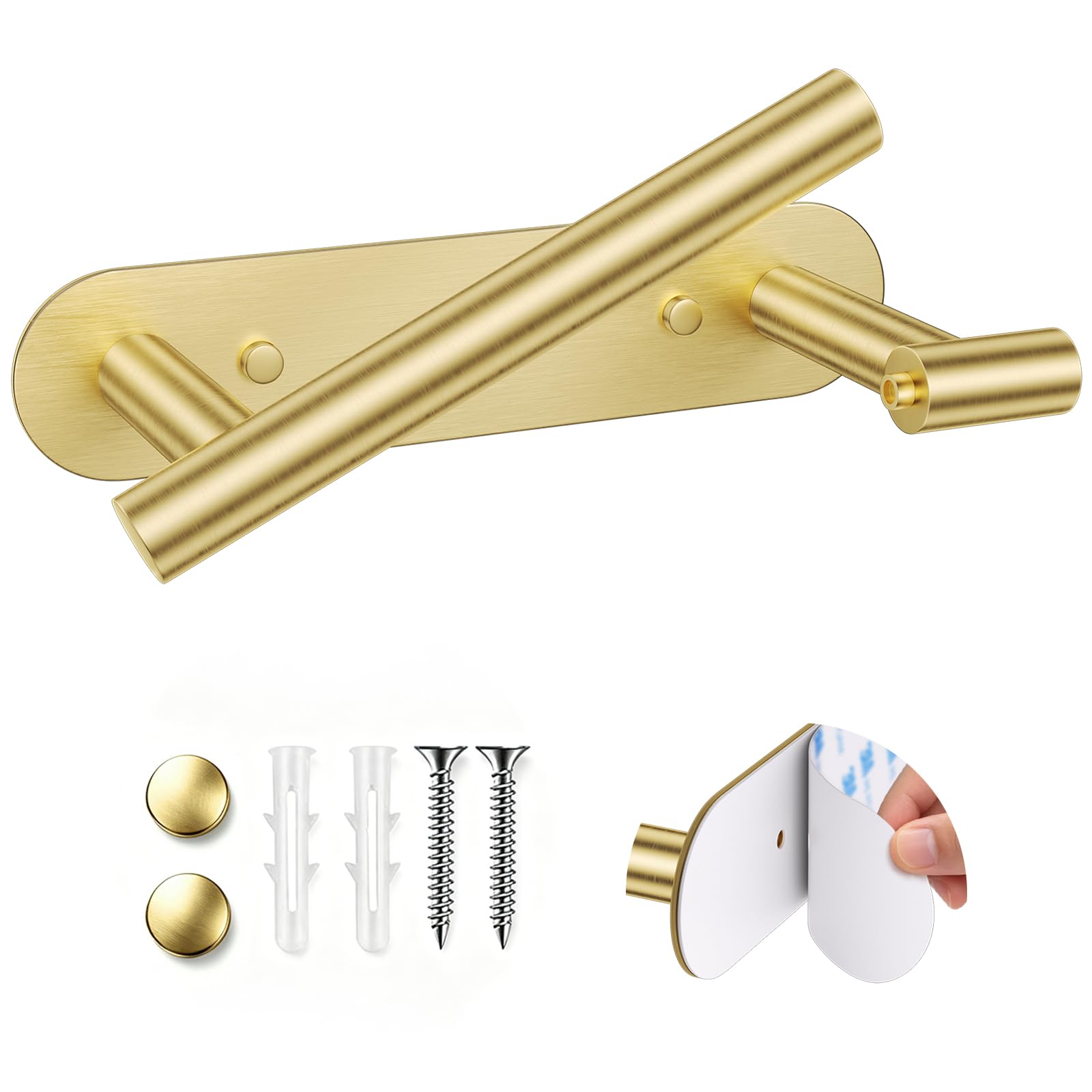 Brushed Nickel Toilet Paper Holder Self Adhesive Screw Toilet Roll Holder — Amazon image 8