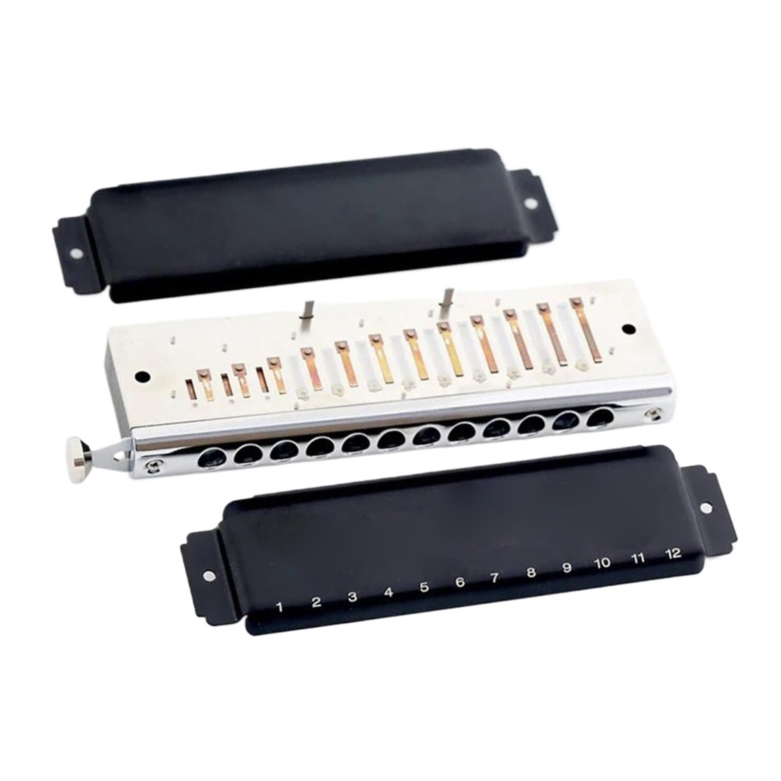 Armonica Cromatica 12 Fori Chiave Foro C Arpa Per Armonica Con Custodia Fisarmonica Per Strumenti Musicali Professionali