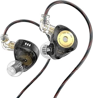 FEDAI TRN MT1 MAX 4th Generation 10mm Dual Magnet Dynamic Driver in-Ear Earphone Monitors, HiFi in-Ear Earphone Earbud in Ear Earphone Headphones for Running Sport in-Ear Earphone(NO Mic,Black)