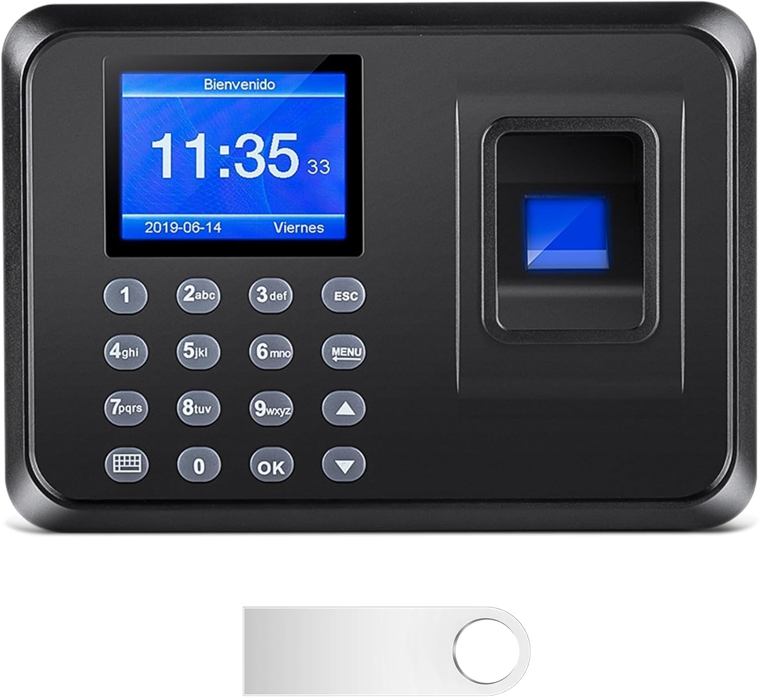 Zeitkontrolle für Mitarbeiter, Zeitpläne, Mitarbeiter-Karten, Uhr mit 8 GB Flash-Speicher (Sicherheitssets, Unterstützungsdaten)