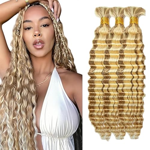 P27/613 Blonde Human Braiding Hair for Boho Braids 34 34