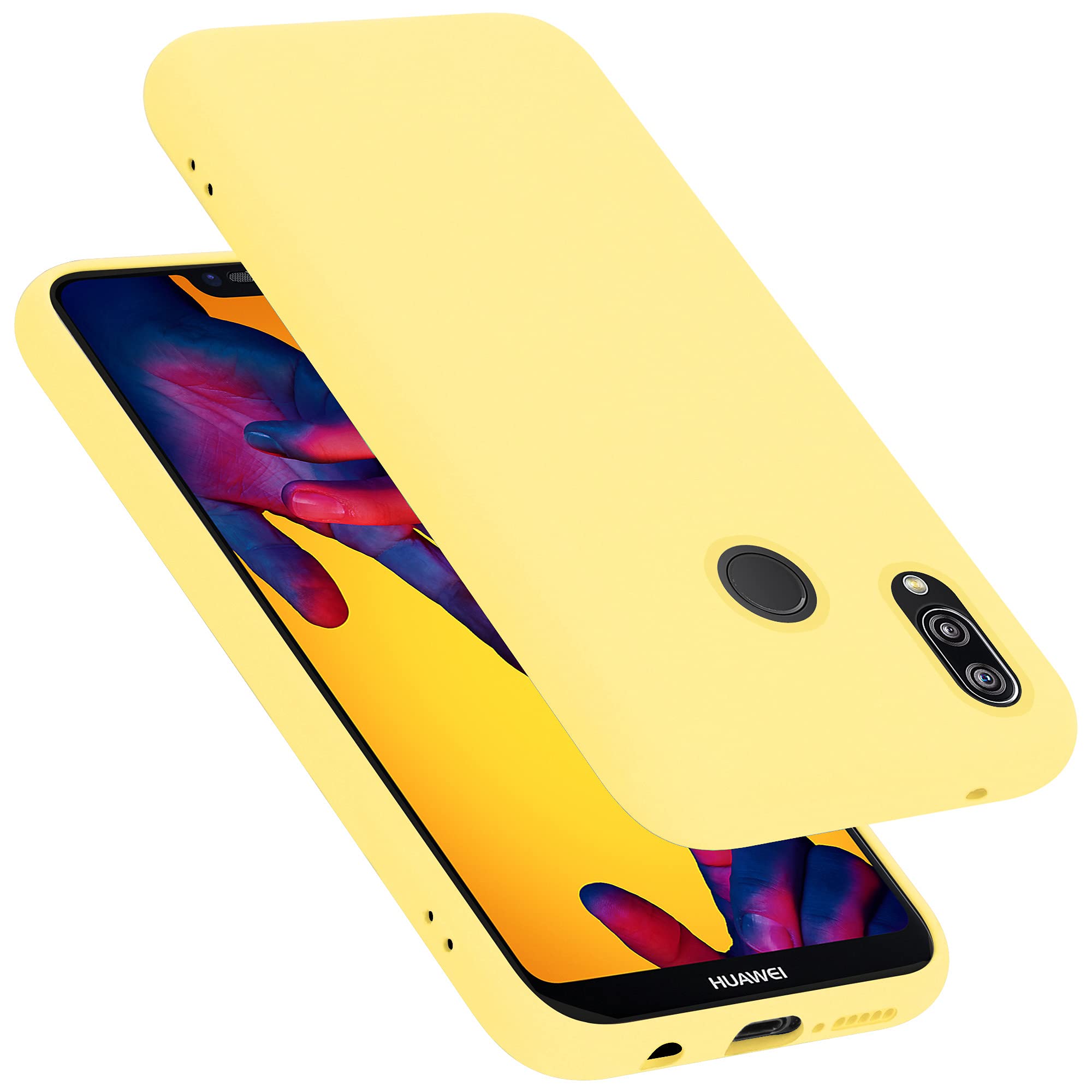 Cadorabo Custodia per Huawei P20 LITE in CANDY NERO - Morbida Cover