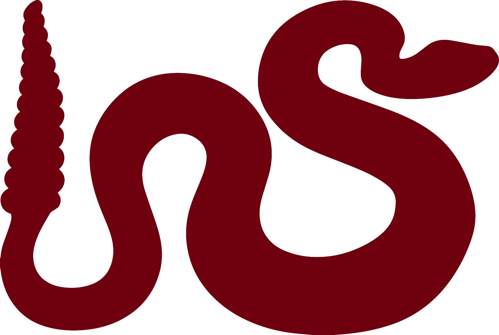 ANGDEST Rattlesnake Silhouette (Burgundy) (Set of 2) Premium Waterproof Vinyl Decal Stickers for Laptop Phone Accessory Helmet Car Window Bumper Mug Tuber Cup Door Wall Decoration