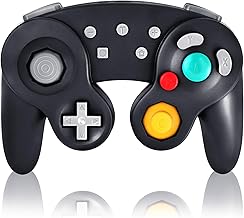 【K&SGAMER】 Switch Pro コントローラー ゲームキューブ型 ワイヤレス （ターボ & 振動機能） (ブラック)