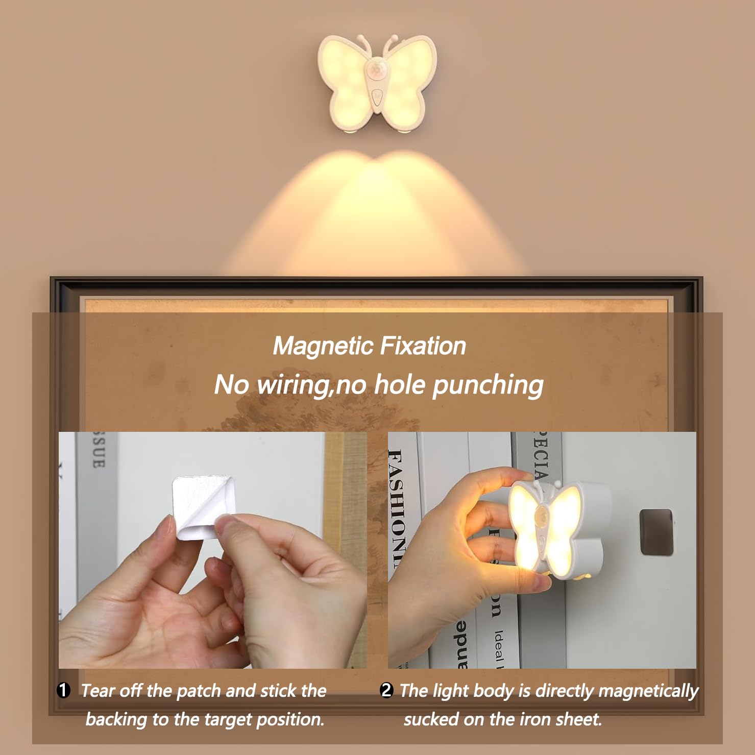 4 Pezzi Luce Bambini Notturna con Sensore di Movimento LED Dimmerabile Lampada da Notte USB Ricaricabile Lampada da Parete Lampada Notturna Portatile Senza Fili per Cameretta Corridoio Cucina Scale