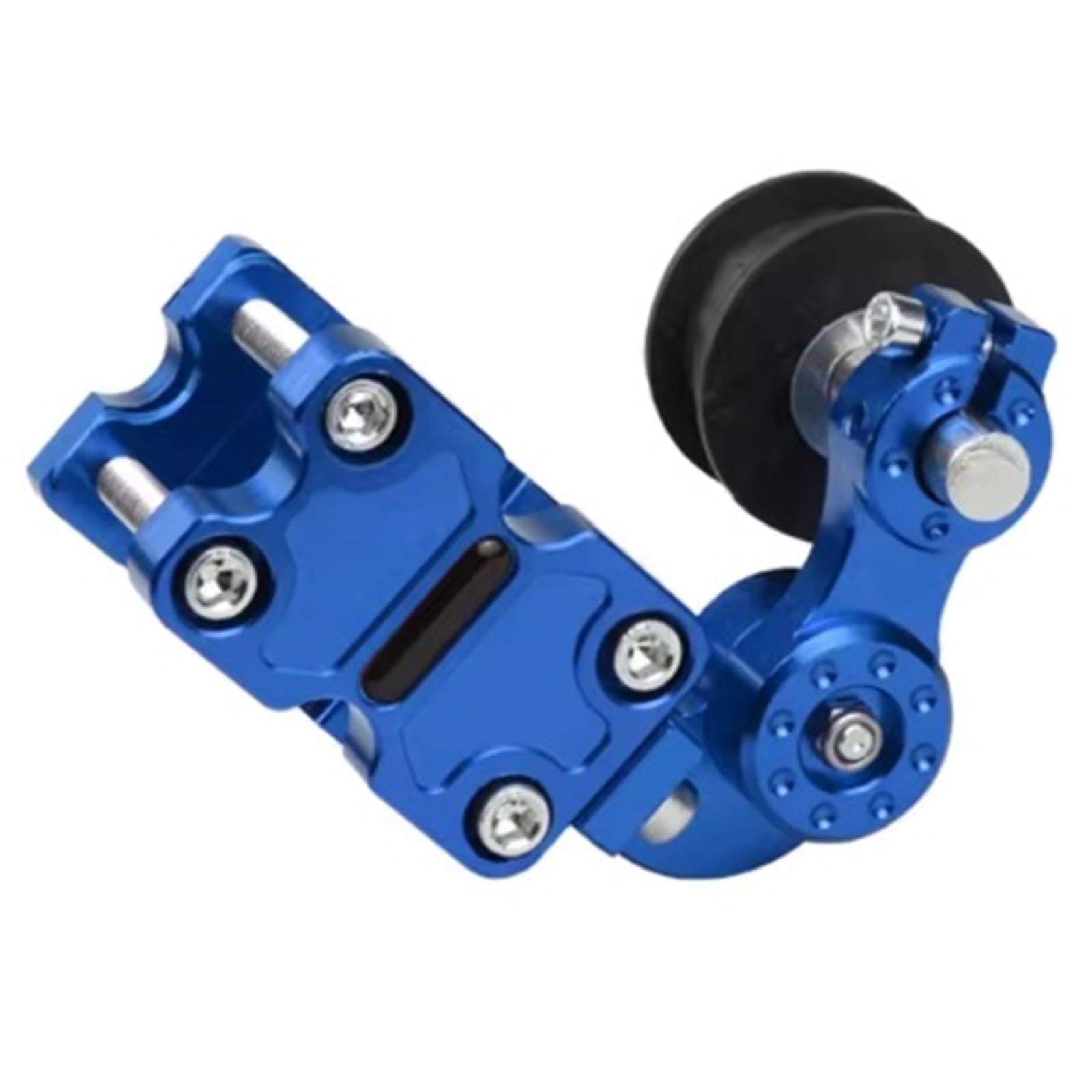 Tensor de cadena para motocicleta, rodillo guía de resorte, guía deslizante, ajustador, polea de rueda, Accesorios para motocicleta(Blue)