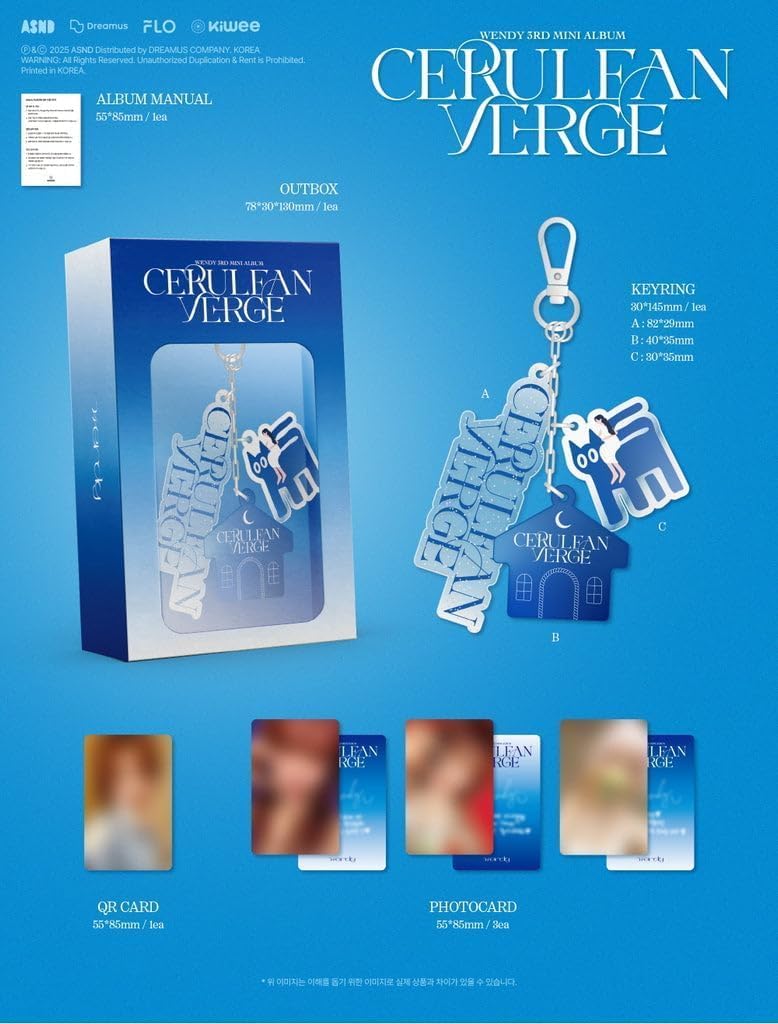 WENDY [CERULEAN VERGE] 3th Mini Album KEY RING(SMART) Ver/QR+Keyring+3 Card+GIFTEB