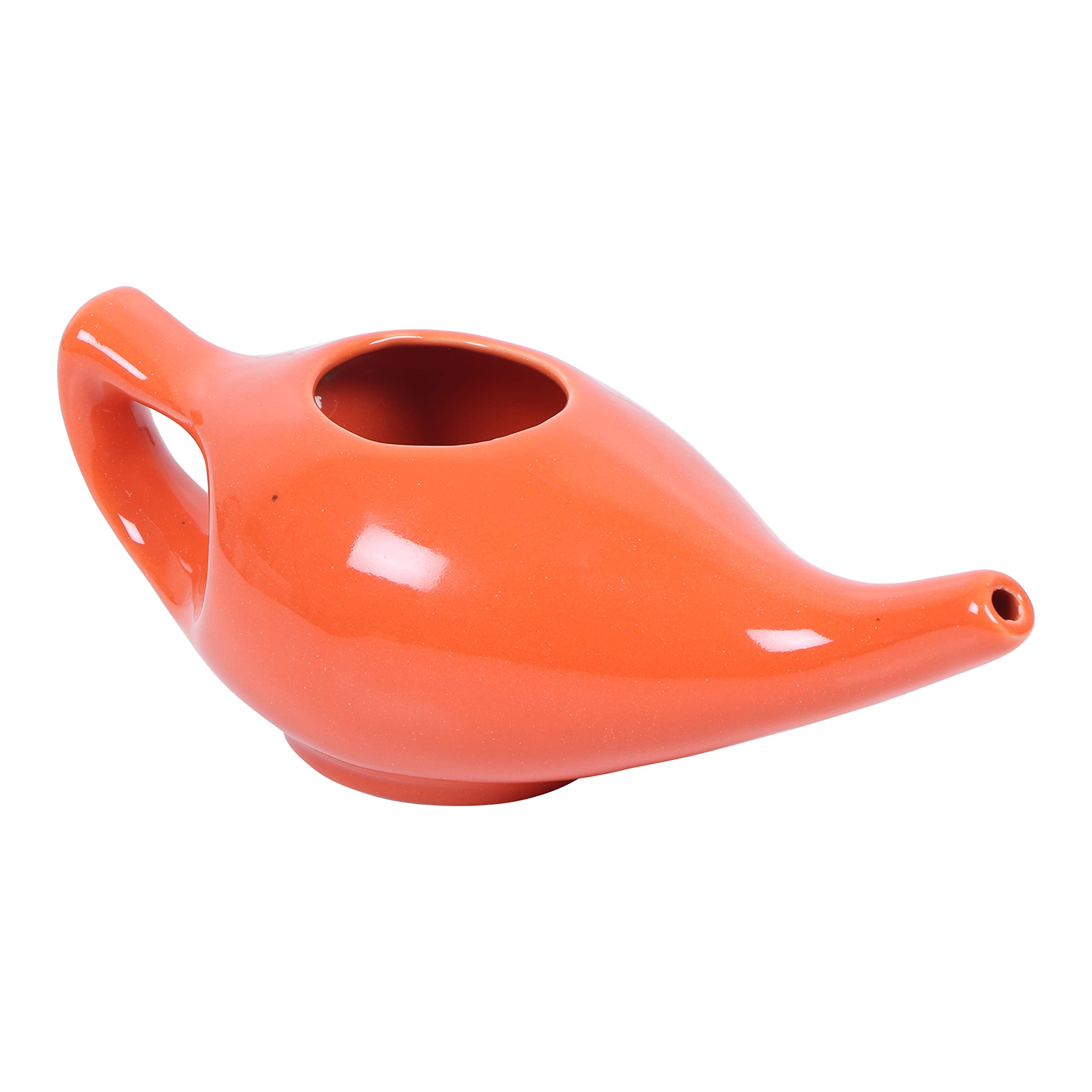 Leak Proof Nozzle, Durable Ceramic Jal Neti Pot (220 ML) Non-Metallic and Lead-free Comfortable Grip | Microwave and Dishwasher Friendly 1 PCS Orange (B09N2CNZGN) Amazon Price History, Amazon Price Tracker