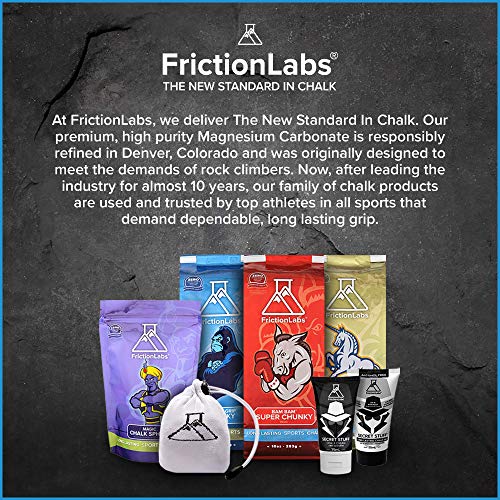 Friction Labs Gorilla Grip Chunky Texture The New Standard in Chalk for Rock Climbing, Crossfit and Powerlifting, 5 oz./142 g, Chalk White (FL-CHALK-GG-05-VXP)