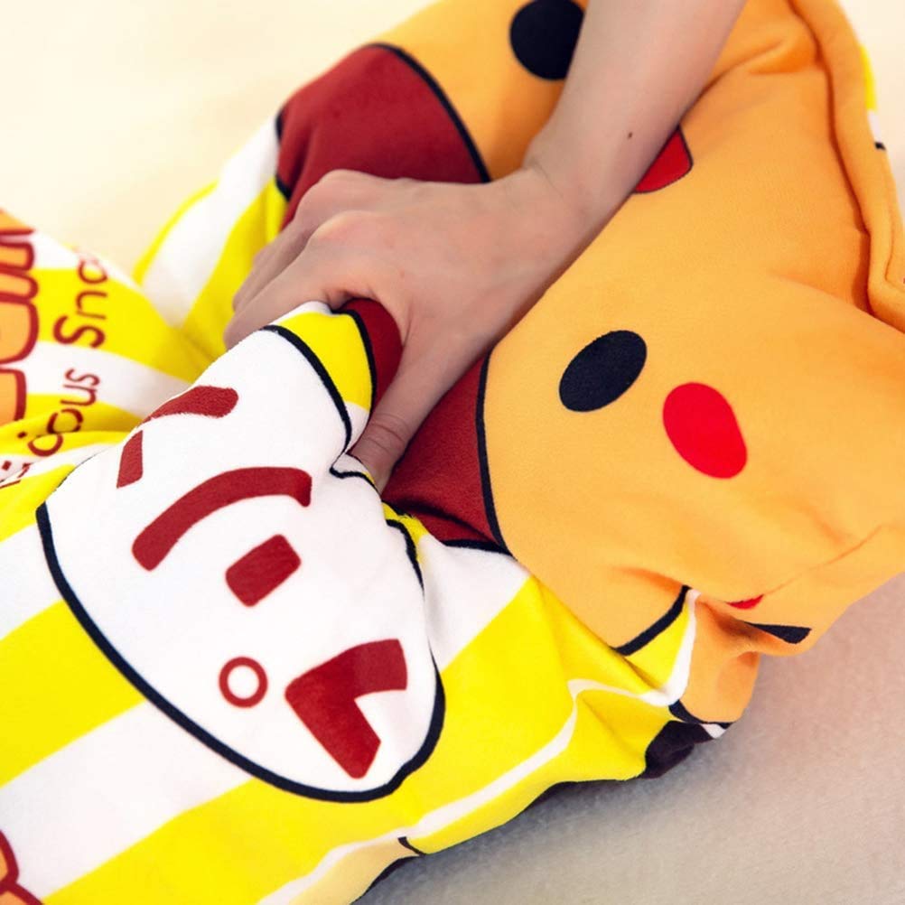 Coussin Peluche Pudding – Sac Snack Avec 8 Mini Animaux – Oreiller Doux 45x35 Cm – Cadeau Enfant & Déco