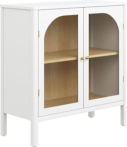 Miniatura 7 de Nathan James Telos - Almacenamiento para bufé, aparador, armario independiente para pasillo, entrada o sala de estar, 1, cristal