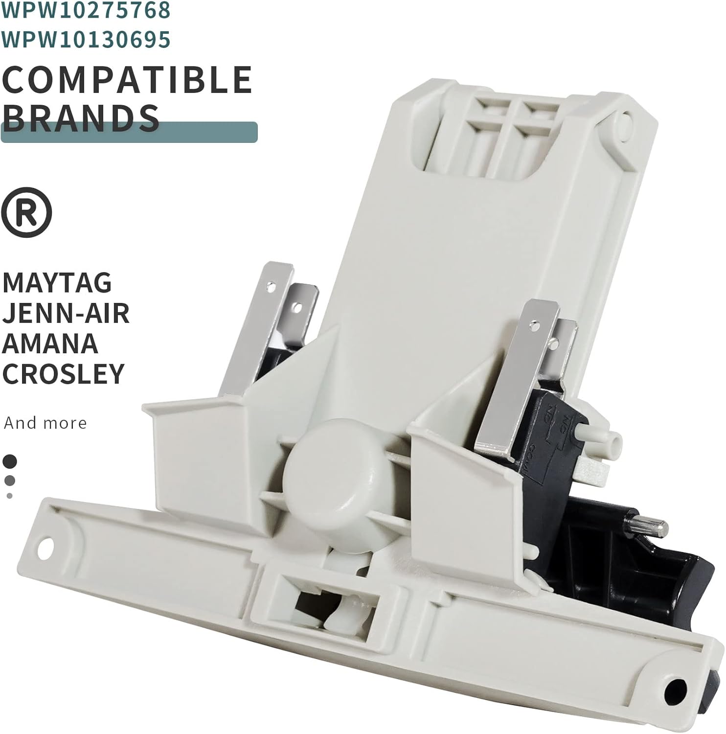Black Dishwasher Latch for Maytag W10130694 AP6015450 PS11748729 W10130695 W10130695 99002577 1266679 AH2180047 EA2180047 PS2180047 WPW10130695 LP13805