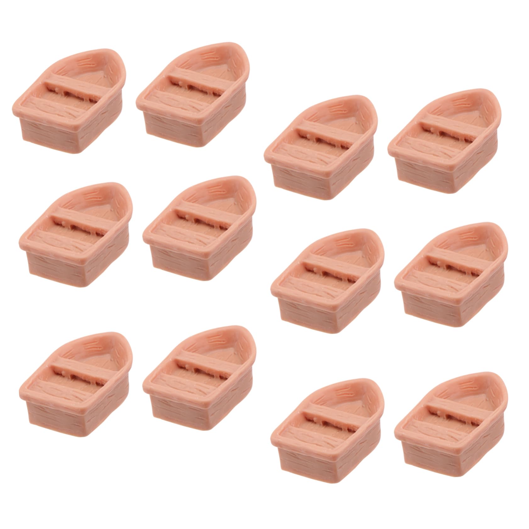 NUOBESTY 12pcs Resin Miniature Sail Boat Models for Mini Garden and Micro Charm World, Fine Workmanship Decorative Static Boat Ornaments, Sturdy and Not Easy to Deform for Family