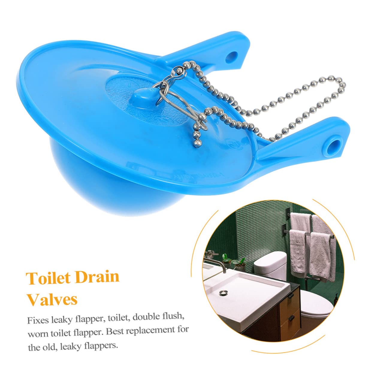 Lurrose 3 Sätze Abtropfenventilkautschukstopfen Abtropfen Toilettenklappe Toilettenflapper -ersatzkit Universeller Klapp-toilettentank Toiletten Ersatzteile 2 Stücke * 3