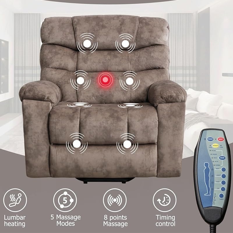 Sillón clásico reclinable ergonómico con masaje miniatura 3
