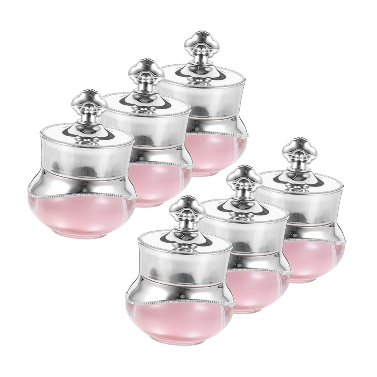 Ipetboom 5 Set Bottiglia Con in Acrilico Flaconi Da Viaggio Per Articoli Da Toeletta Flacone Spray Per Olio Gelatina Dentifricio Vaselina Vaniglia Sciroppo Bottiglie Rosa 6 Pezzi*5