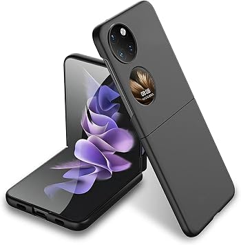 Compatible with Huawei P50 Pocket Case, Matte Back Shell Protective Phone Case, Mobile Phone Case for Huawei P50 Pocket Silicone Cell Phone Case - Black