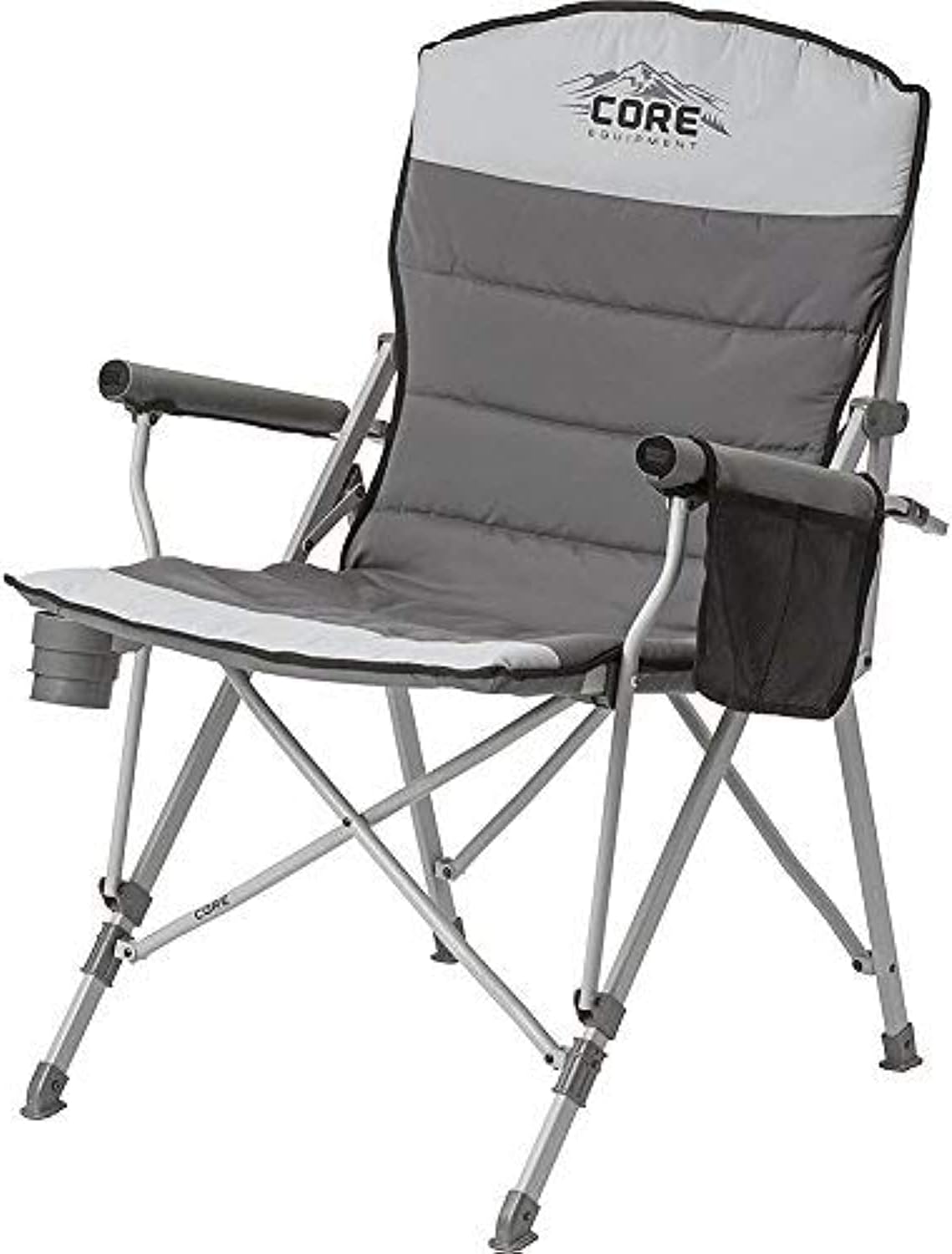 CORE PADDED HARD ARM CHAIR - GREY