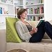 sabeatex® Rückenkissen, Keilkissen für Couch und Sofa, Lesekissen für bequemes Sitzen. 5 Unifarben für trendiges Wohndesign. Louge-oder Palettenkissen Größe 60 cm x 50 cm x 30 cm (grün)