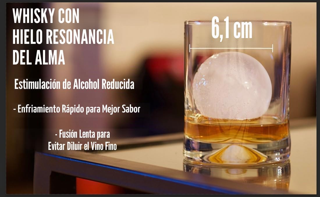 VEVOR Kit de Prensa de Bolas de Hielo Prensa de Hielo de Aleación de Aviación con Molde para Bloques de Hielo Fabricador de Bolas de Hielo Redondas de 60 mm, para Whisky, Cócteles en Fiestas