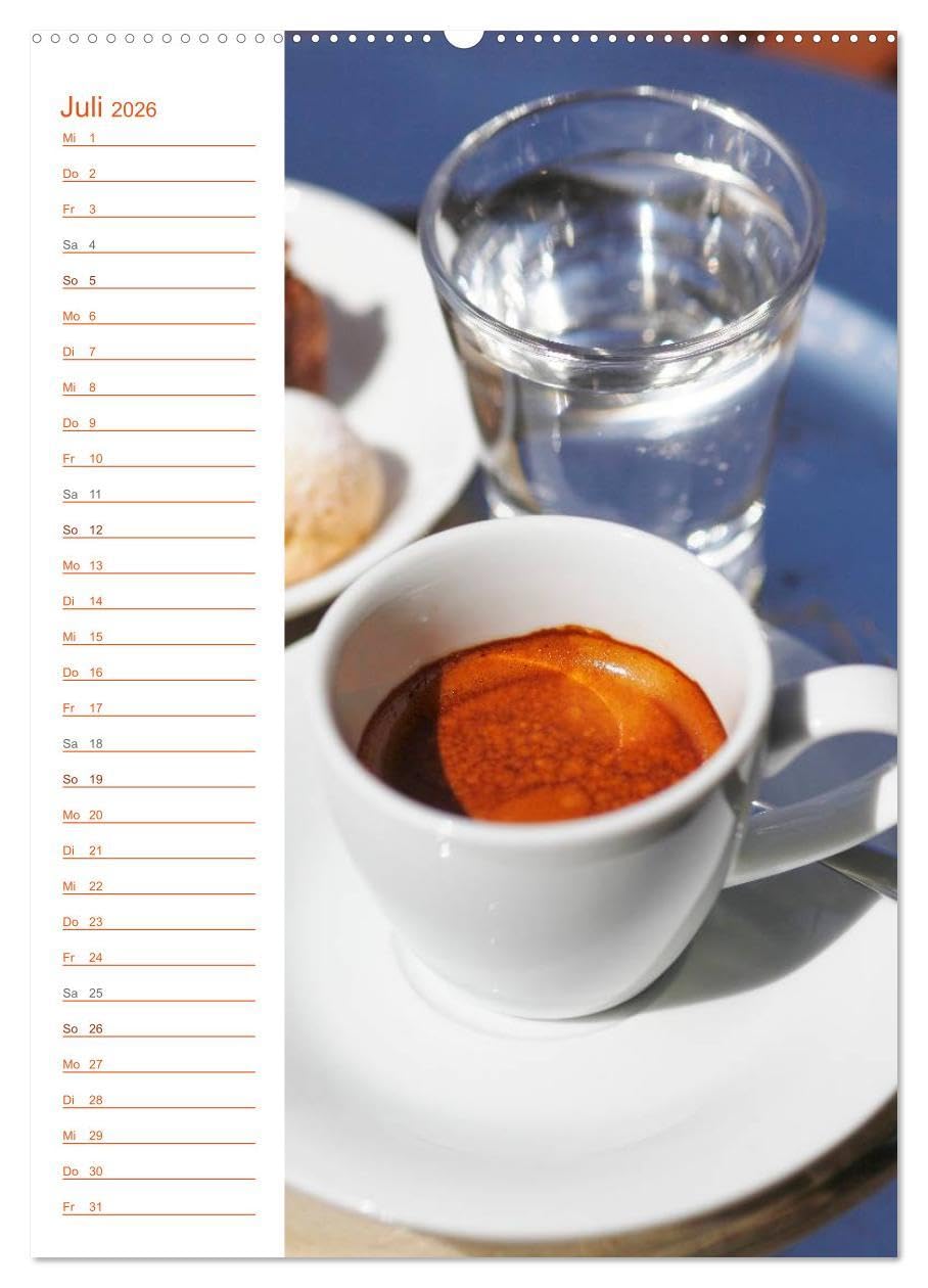 Köstliche Kaffeespezialitäten (hochwertiger Premium Wandkalender 2026 DIN A2 hoch), Kunstdruck in Hochglanz: Farbige Fotografien von Kaffeespezialitäten (CALVENDO Lifestyle)