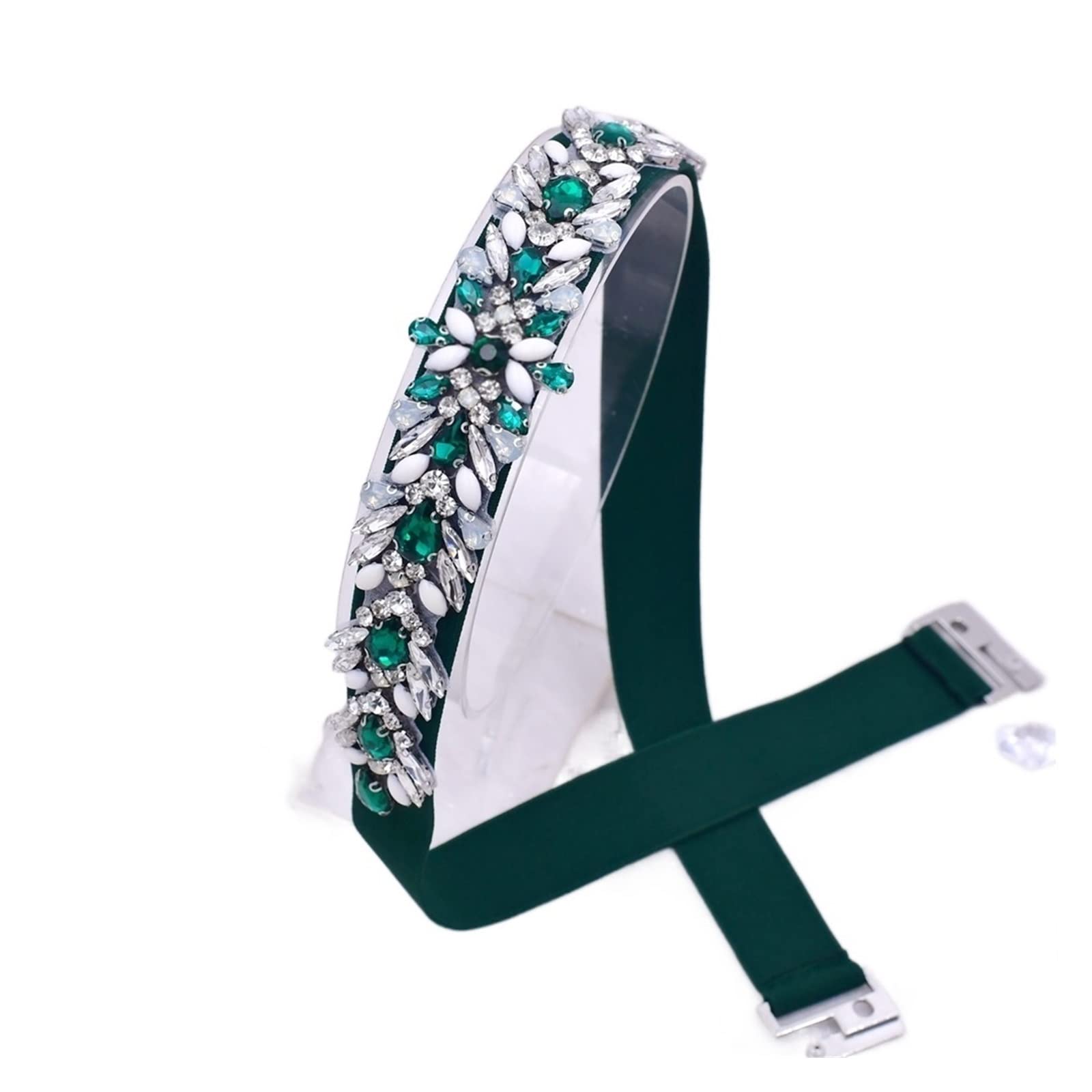 ZZSRJ Strass Ceinture élastique for Femmes Robe Pleine Cristal Femme Ceinture Ceinture Mode Dames Ceinture (Belt Length : 68-100cm, Color : 1)