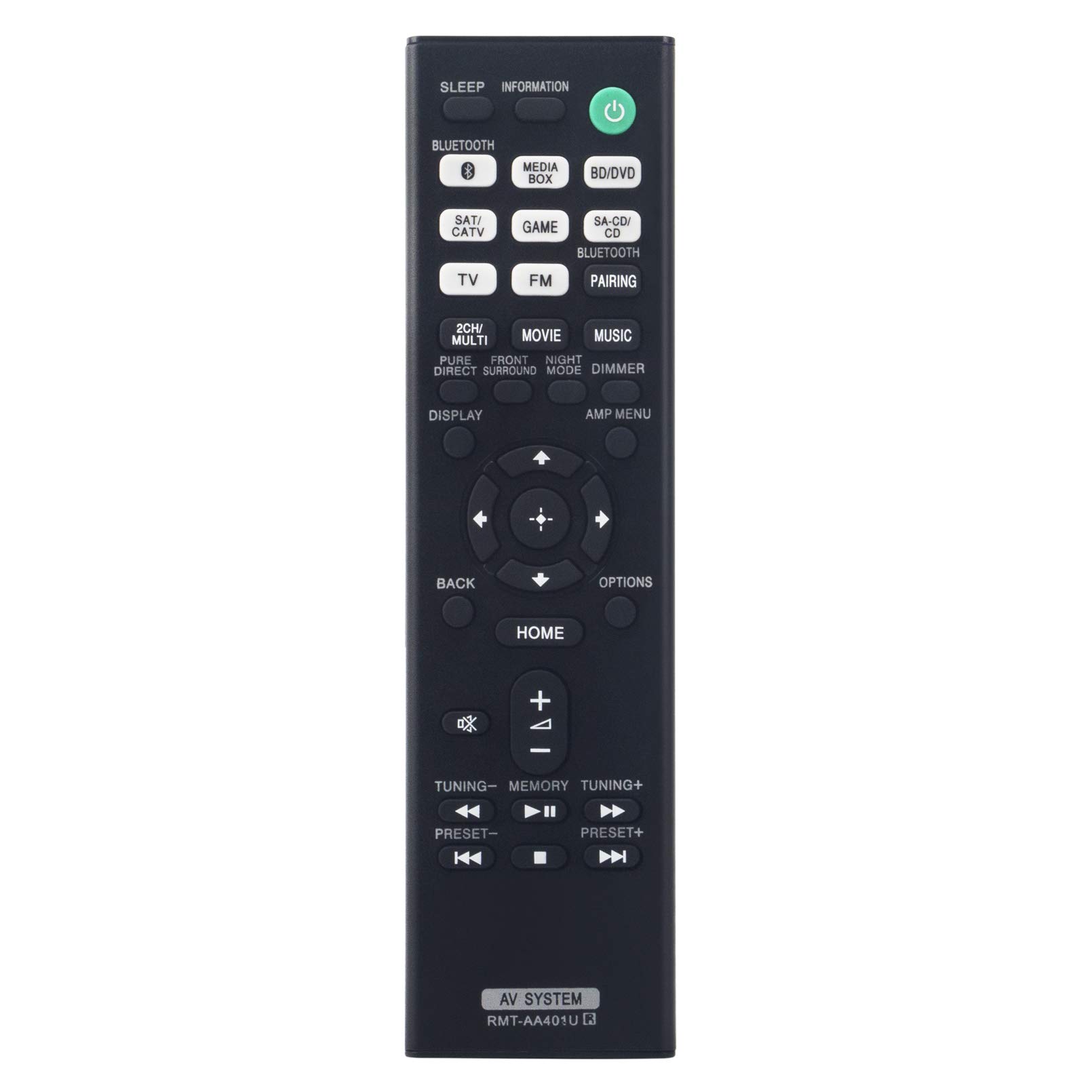 VINABTY Telecomando Sostitutivo RMT-AH401U / 149335411 – Per Sistemi Audio Sony HTX9000F, SAWX9000F, SAXF9000F – Plug And Play, Batteria Non Inclusa