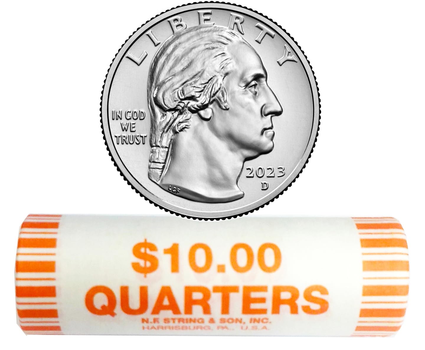 2023 D Washington Quarter Roll Quarter US Mint Uncirculated